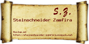 Steinschneider Zamfira névjegykártya
